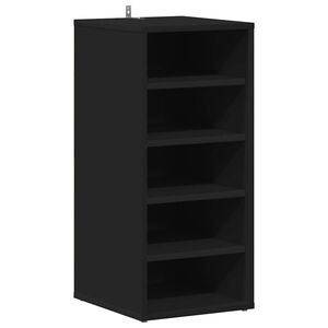 vidaXL skoreol 31,5x35x70 cm sp&aring;nplade sort