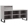 vidaXL skoskab 102x36x60 cm konstrueret tr&aelig; gr&aring; sonoma-eg