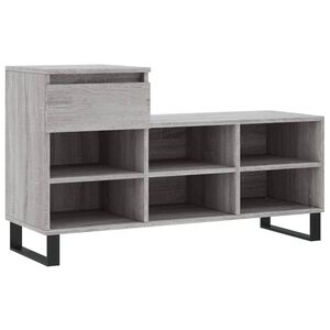 vidaXL skoskab 102x36x60 cm konstrueret tr&aelig; gr&aring; sonoma-eg