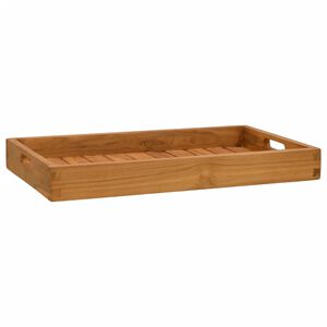 vidaXL serveringsbakke 60x35 cm massivt teaktr&aelig;