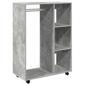 vidaXL kl&aelig;deskab 80x40x110 cm konstrueret tr&aelig; betongr&aring;