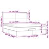 vidaXL osmannisk sengeramme med madras 180x200 cm stof sort