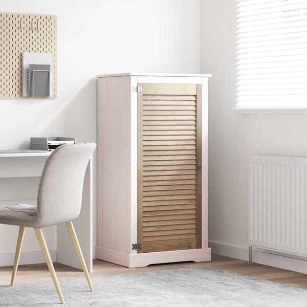 vidaXL Skabsdør Naturfarvet 140.5 x 2.1 x 49.5 cm Massivt fyrretræ