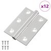 vidaXL H&aelig;ngsel 12 stk. S&oslash;lv 50 x 38 x 1,3 mm St&aring;l
