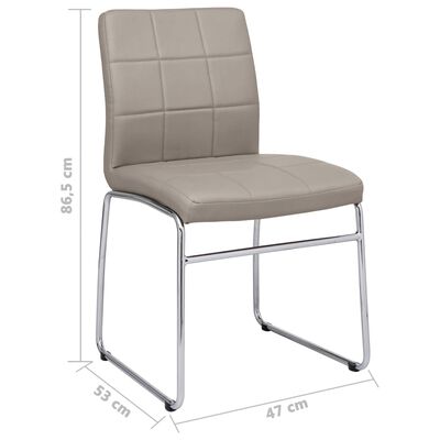 vidaXL spisebordsstole 4 stk. kunstlæder cappuccinofarvet