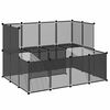 vidaXL lille dyrebur 143x107x93 cm PP og st&aring;l sort