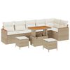 vidaXL Havesofa S&aelig;t med pude med opbevaring Beige Poly rattan