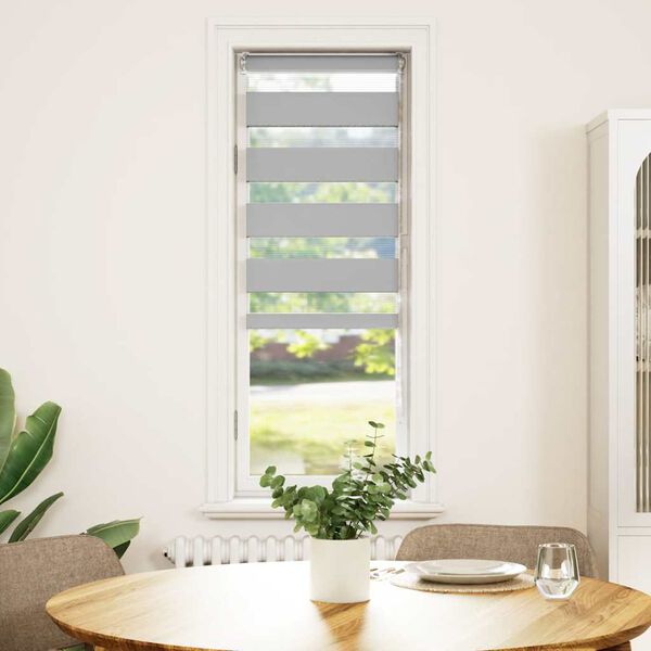 vidaXL zebragardin lysegrå 40x100 cm stofbredde 35,9 cm polyester