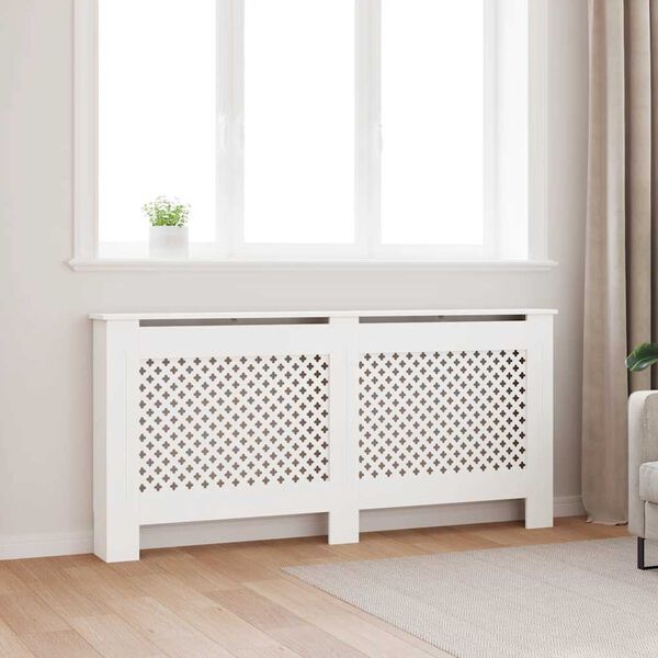 vidaXL radiatorskjuler MDF 172x19x81,5 cm hvid