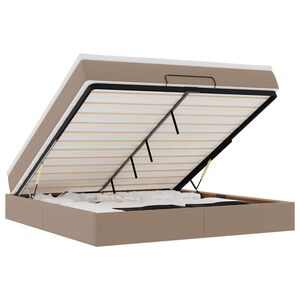 vidaXL osmannisk sengeramme med madras 180x200cm kunstl&aelig;der