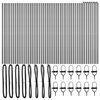 vidaXL Hegnspæl Andet 52 pcs Grå 3,2 x 3,2 x 210 cm Stål