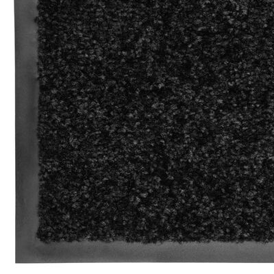vidaXL vaskbar dørmåtte 60x180 cm sort