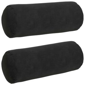 vidaXL Bolsterpuder 2 pcs Sort &Oslash; 15 x 40 cm Velourstof