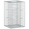 vidaXL Gabion h&oslash;jbed 50 x 50 x 80 cm Galvaniseret st&aring;l S&oslash;lv