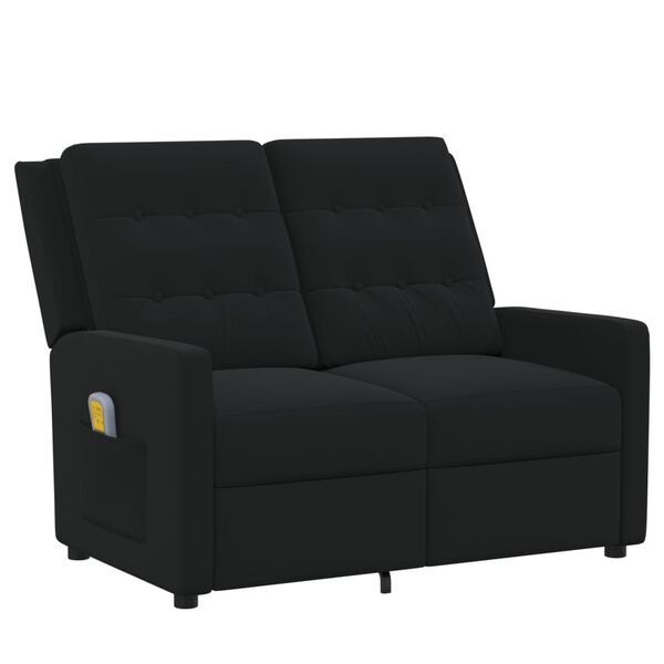 vidaXL 2-personers massagestol stof sort