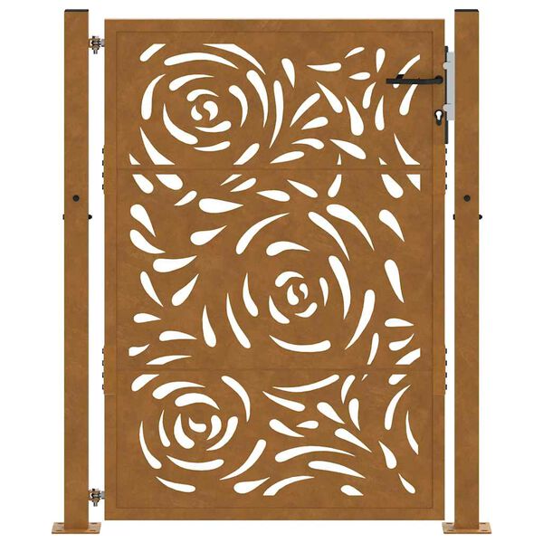 vidaXL havelåge 100x125 cm vejrbestandigt stål flammedesign