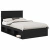 vidaXL Sengestel Sort eg 135 x 190 cm Konstrueret tr&aelig;