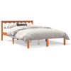 vidaXL sengeramme uden madras 120x190 cm massivt fyrretr&aelig; gyldenbrun
