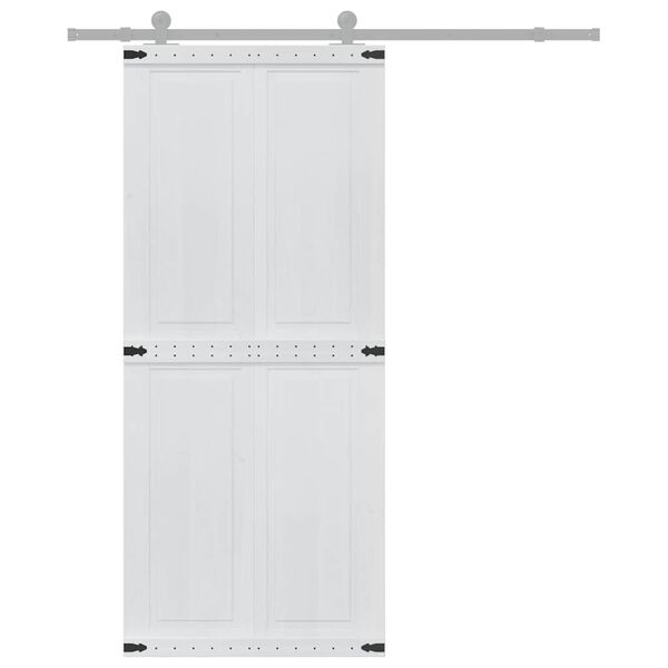 vidaXL D&oslash;r Corona Hvid 90 x 210 cm Konstrueret tr&aelig;