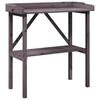 vidaXL plantebord med hylde 78x38x82,5 cm massivt grantr&aelig; gr&aring;