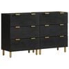 vidaXL sk&aelig;nke 2 stk. 60x33x75 cm konstrueret tr&aelig; sort
