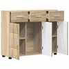 vidaXL Sideboard FLORIN Sonoma eg 88,5 x 30,5 x 73 cm Konstrueret tr&aelig;