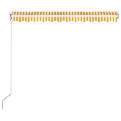 vidaXL foldemarkise manuel betjening 300 x 250 cm gul og hvid