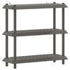 vidaXL Reol 3 niveauer 100 x 40 x 96 cm PP Lysegr&aring;