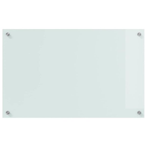vidaXL Køkken bagvæg Hvid 80 x 50 cm hærdet glas