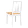 vidaXL spisebordsstole 2 stk. massivt gummitræ hvid
