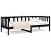 vidaXL daybed 90x190 cm massivt fyrretr&aelig; sort