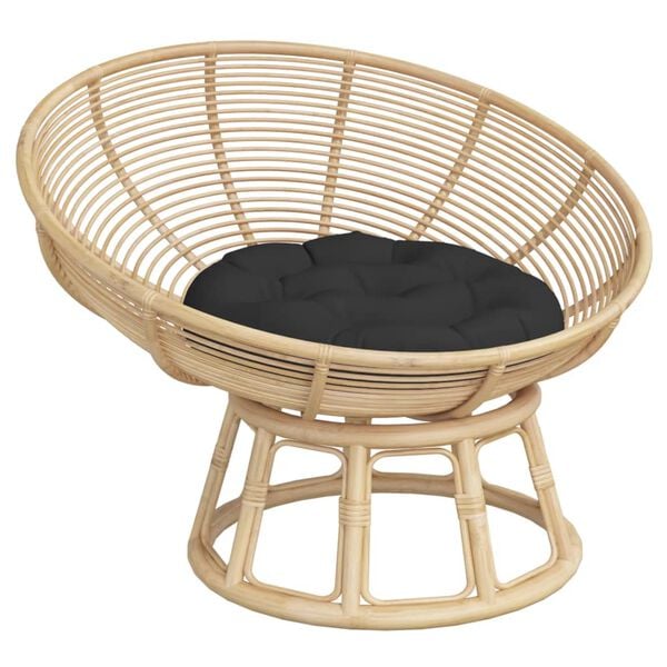 vidaXL rund hynde &Oslash;60x11 cm oxfordstof sort