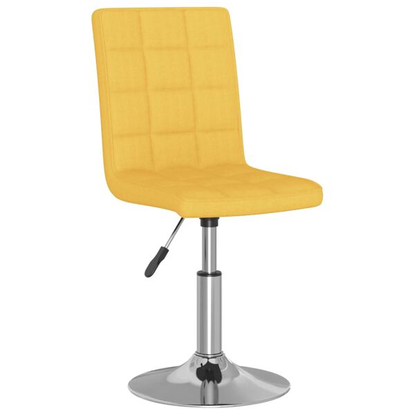 vidaXL drejelig spisebordsstol stof sennepsgul