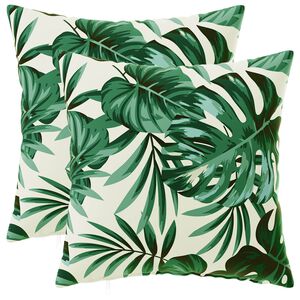 vidaXL Pudebetr&aelig;k 2 pcs HEERLEN Bladm&oslash;nster 30 x 30 cm Polyester