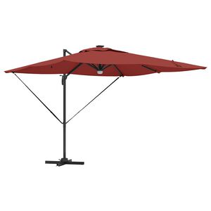 vidaXL Roma Parasol R&oslash;d 286 x 284 x 270 cm Aluminium og Polyester