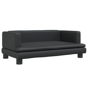 vidaXL sofa til b&oslash;rn 80x45x30 cm kunstl&aelig;der sort