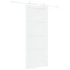 vidaXL Skyded&oslash;r Hvid 83 x 202 cm Massivt fyrretr&aelig;
