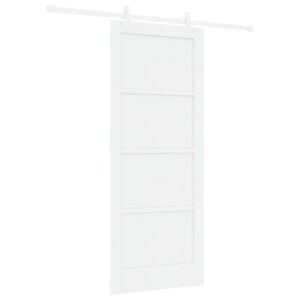 vidaXL Skyded&oslash;r Hvid 83 x 202 cm Massivt fyrretr&aelig;