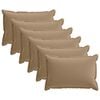 vidaXL Pude 6 stk. HOUTEN Gr&aring;brun 40 x 60 cm Polyester