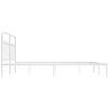 vidaXL sengeramme med sengegavl 160x200 cm metal hvid