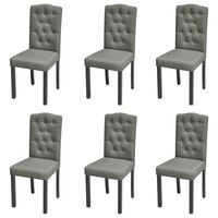 vidaXL spisebordsstole 6 stk. stof grå