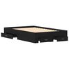 vidaXL Sengestel med skuffe Sort eg 120 x 200 cm Konstrueret tr&aelig;