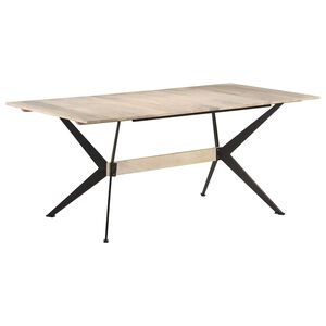 vidaXL spisebord 180x90x76 cm massivt mangotr&aelig;