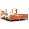 vidaXL sengeramme uden madras 180x200 cm massivt fyrretr&aelig; gyldenbrun