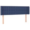 vidaXL sengegavl med kanter 147x16x78/88 cm stof bl&aring;