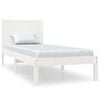 vidaXL sengeramme uden madras 100x200 cm massivt fyrretr&aelig; hvid