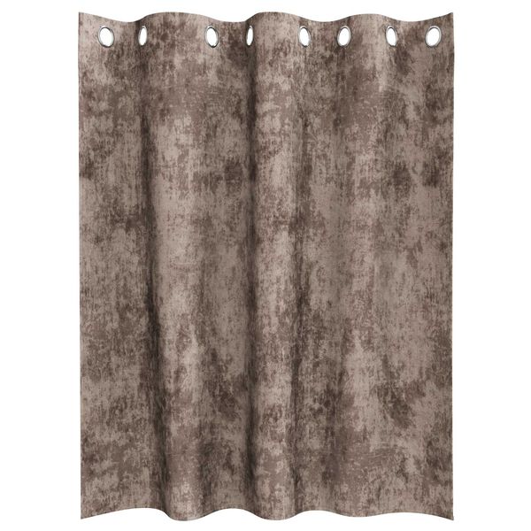 vidaXL Velour Gardiner 2 pcs Cappuccino 140 x 140 cm Fløjl