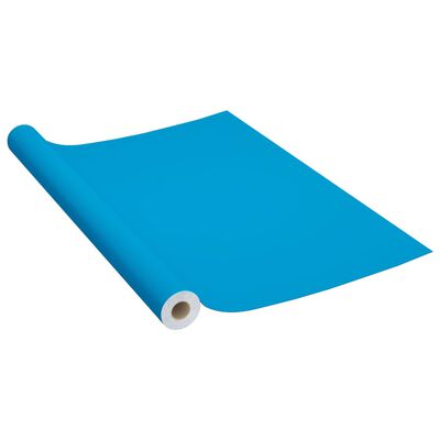 vidaXL selvklæbende folie til møbler 500x90 cm PVC azurblå