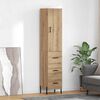 vidaXL Highboard Artisan Egetr&aelig; 34,5 x 34 x 180 cm Konstrueret tr&aelig;