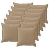 vidaXL Pude 12 stk. HOUTEN Gr&aring;brun 40 x 40 cm Polyester